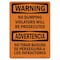 Signmission OSHA Warning Sign, 7" Height, Rigid Plastic, No Dumping Violators Prosecuted Bilingual, Landscape OS-WS-P-710-L-12702 - alternate 1